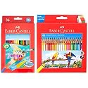 Faber-Castell Design Series Aquarelle Water Color Pencils - 36 Shades 48 Triangular Colour Pencils