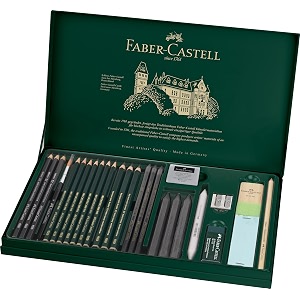 faber-castell pitt graphite set aqua 26 pieces