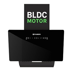 faber hood trendy 75cm 1500 mhr bldc autoclean slant shape chimney  built in oil collector  touch amp gesture control  12yr motor2yr comprehensive warranty by faber  trendy in bldc hcscfl bk 75