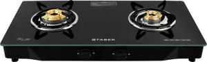 FABER Jumbo Black 2 Brass Burner Glass