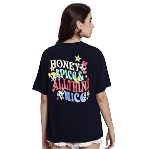 Fabflee Oversized Cotton Baggy Drop Shoulder Graphic