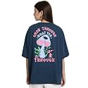 Fabflee Oversized Cotton Baggy Drop Shoulder Graphic