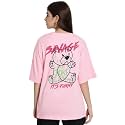 Fabflee Oversized Cotton Baggy Drop Shoulder Graphic