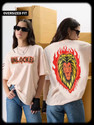 Fabflee Printed, Typography Women Round Neck Multicolor T-Shirt