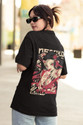 Fabflee Printed, Typography Women Round Neck Black T-Shirt