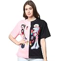 Fabflee Oversized Cotton Baggy Drop Shoulder Graphic