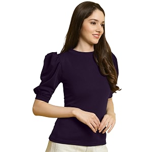 Fabflee Womens Solid Regular Fit Top