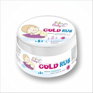 fabie baby cold rub for cold and cough relief nasal cleaner chest congestion stuffy nose and sore throat 50gm
