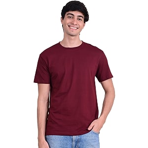 Unisex Round Neck Plain T-Shirt Combed