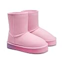 FabKids Girls' Warm Fleece Lined Platform Snow Boots Non-Slip Ankle Winter Boots