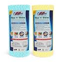 FABLAS Kitchen Towel Roll - Non-Woven, Reusable, Super Absorbent & Lint-Free | 160 Wipes (Pack of 2) - Perfect for Cleaning, Kitchen Accessories & More | Alternative to Microfiber & Tissue Rolls
