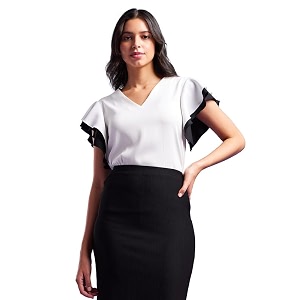 FableStreet Colour Block Bell Sleeves Top -