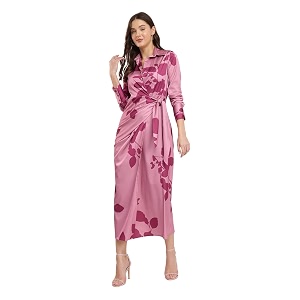 FableStreet Womens Casual Shirt Collar Printed Polyester