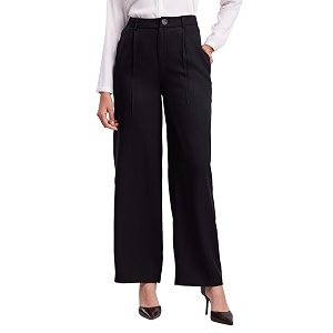 FableStreet Womens Formal Trousers High-Rise Pleated