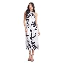 FableStreet Women39s Satin Floarl Print Halter Neck