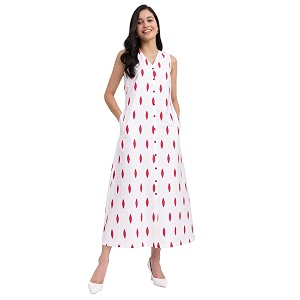 FableStreet Women Casual Midi Cotton Button Down