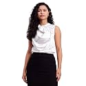 FableStreet Women Cowl Neck Satin Casual Top