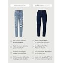 FableStreet Womens Mid Waist Jeans Wide Leg