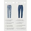 FableStreet Womens Mid Waist Jeans Wide Leg