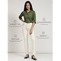 FableStreet Womens Mid Waist Jeans Wide Leg