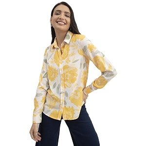 FableStreet Women Shirt Striped Long Sleeve