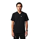 Fabletics Men's Helix 1-Pocket Scrub Top - MotionTech, Wrinkle-Resist, Chest Pocket, Anti-Shrink, Semi-Slim Fit