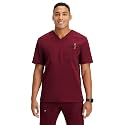 Fabletics Men's Helix 1-Pocket Scrub Top - MotionTech, Wrinkle-Resist, Chest Pocket, Anti-Shrink, Semi-Slim Fit
