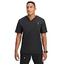 Fabletics Men's Helix 1-Pocket Scrub Top - MotionTech, Wrinkle-Resist, Chest Pocket, Anti-Shrink, Semi-Slim Fit