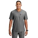 Fabletics Men's Helix 1-Pocket Scrub Top - MotionTech, Wrinkle-Resist, Chest Pocket, Anti-Shrink, Semi-Slim Fit