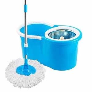 heavy spin mop bucket for floor cleaning - floor cleaner spin mop without wheels and drain adjustable mop stick easy floor cleaning system for home and kitchen steel jali