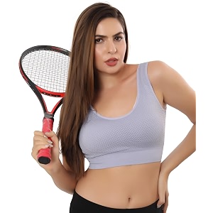 fabluk breathable mesh cotton sports bra anti-bacterial durable sports mesh long-lasting comfort and support- free size