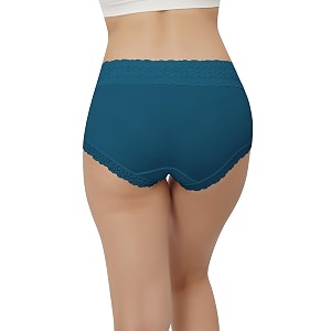 fabluk women39s cotton mid waist hipster panty with lace waist free size pack of 1 or 3
