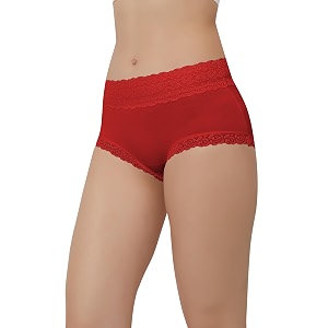 fabluk women39s cotton mid waist hipster panty with lace waist free size pack of 1 or 3