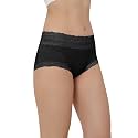 Fabluk Women's Cotton Mid Waist Hipster Panty with Lace Waist, Free Size (Pack of 1 OR 3)