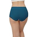 Fabluk Women's Cotton Mid Waist Hipster Panty with Lace Waist, Free Size (Pack of 1 OR 3)