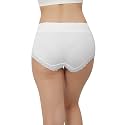 Women's Cotton Mid Waist Hipster Panty with Lace Waist, Free Size (Pack of 1 OR 3)
