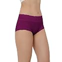 Fabluk Women's Cotton Mid Waist Hipster Panty with Lace Waist, Free Size (Pack of 1 OR 3)