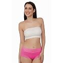 Fabluk Women's Cotton Mid Waist Hipster Panty with Lace Waist, Free Size (Pack of 1 OR 3)