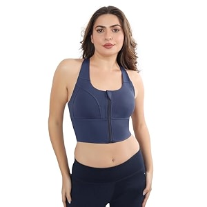 Fabluk Womens Medium Impact Front Zip Sports