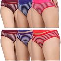 Fabme Women's Cotton Panties (Pack of 6) (PO6-PT028-MR-BU-DPK-RD-PL-BK-3XL_Multicolor_3XL)