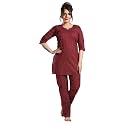 Fabme Women39s Cotton Printed Straight Night Suit