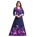 Fabme Women39s Crepe Printed Flare Nighty with