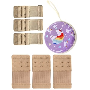 fabme skin bra extender with attached elastic in zip bag pack of 6