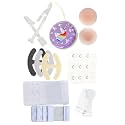 Fabme White Bra Extender with Attached Elastic in Zip bag (Pack of 6)
