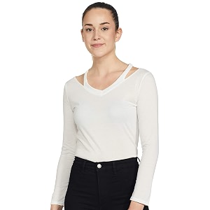 Fabme Womens Styled Plain Cotton Top
