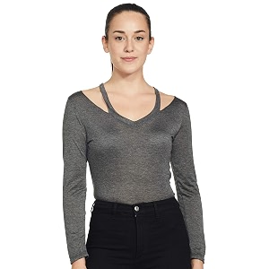 Fabme Womens Styled Plain Cotton Top