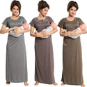 Fabme Women Maternity/Nursing Nighty