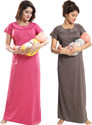 Fabme Women Maternity/Nursing Nighty