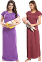 Fabme Women Maternity/Nursing Nighty