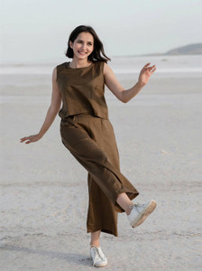 FABNEX Top Palazzos Western Set